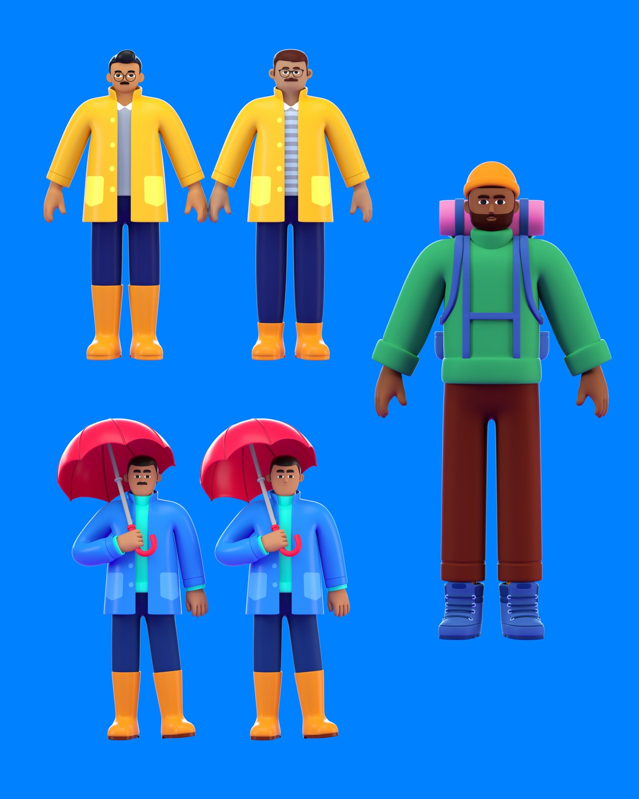 Rainy characters